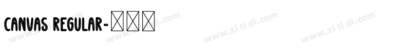 Canvas Regular字体转换